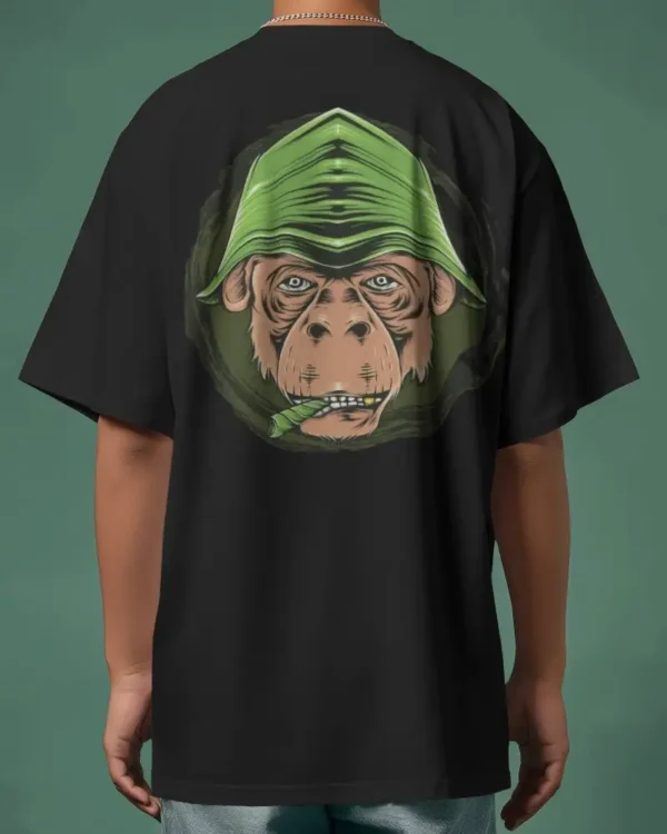 Graphic Printed Oversized T-shirt - Stoned Chimp