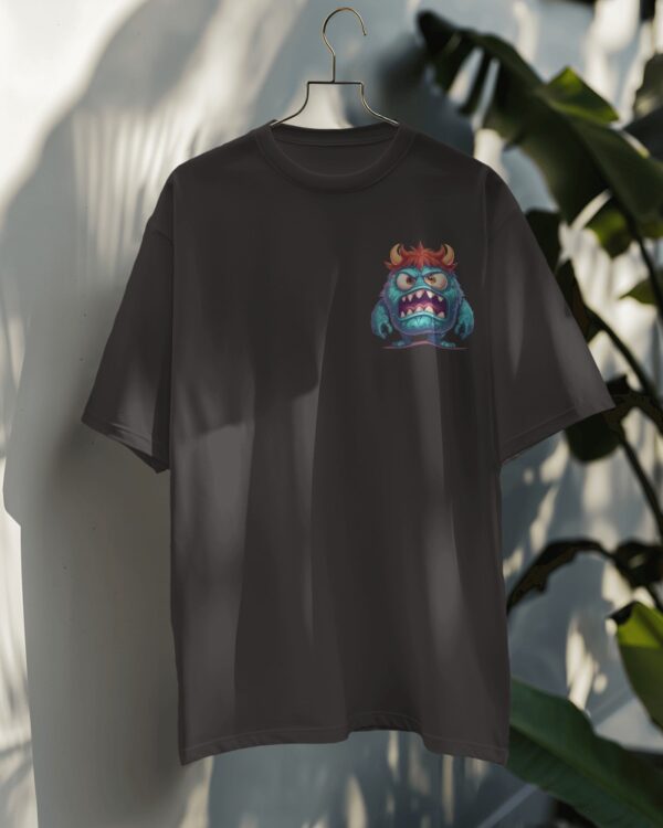 Graphic Printed Oversized T-shirt – Cute Monster - Image 2