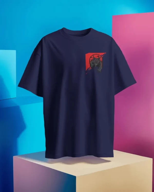 Graphic Printed Oversized T-shirt - Beast - Image 2