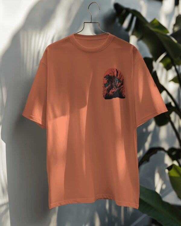 Graphic Printed Oversized T-shirt – Werewolf - Image 3