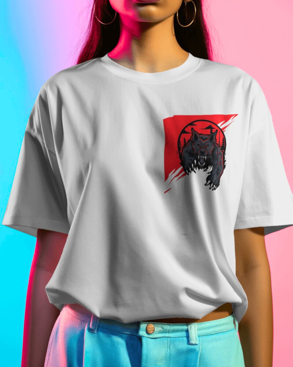 Graphic Printed Oversized T-shirt – Beast - Image 2
