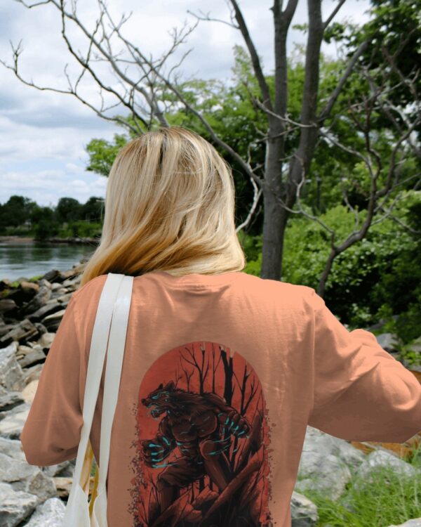 Graphic Printed Oversized T-shirt – Werewolf